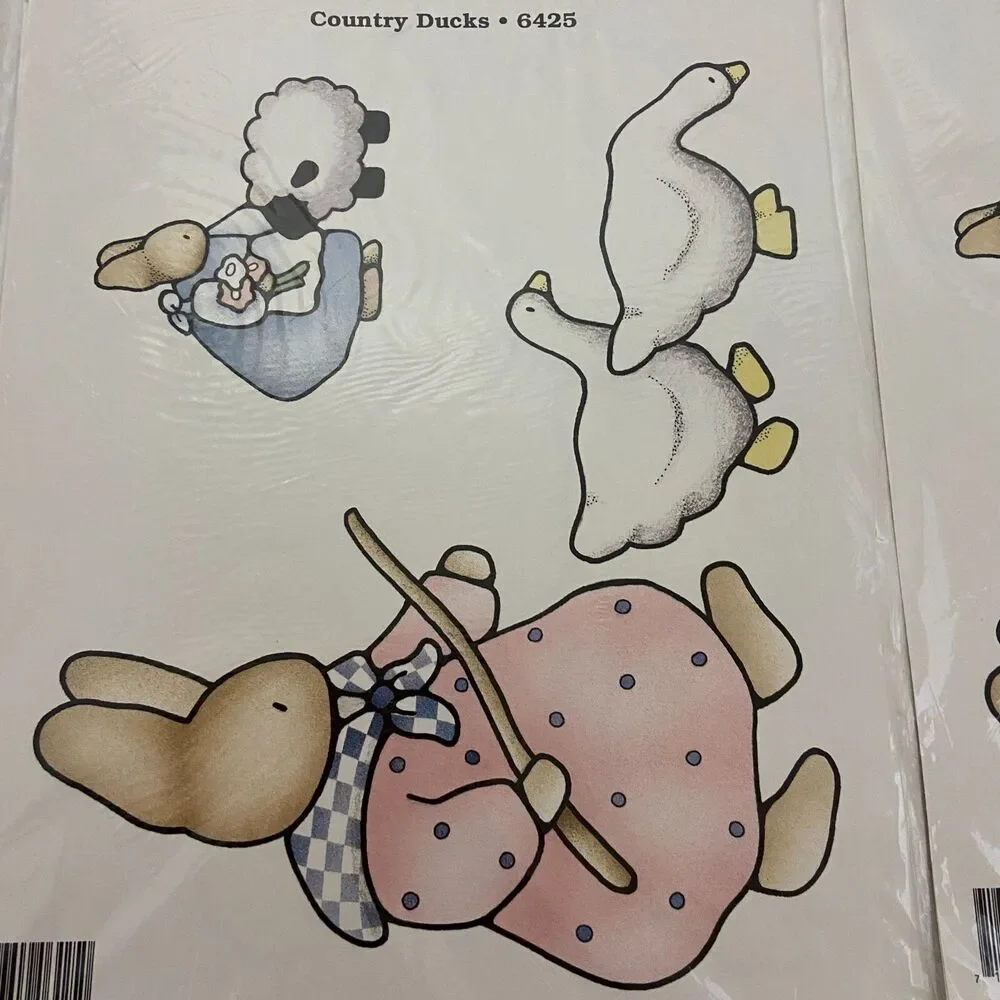 #7153 Country Ducks Daisy Kingdom Vintage Iron on Transfers